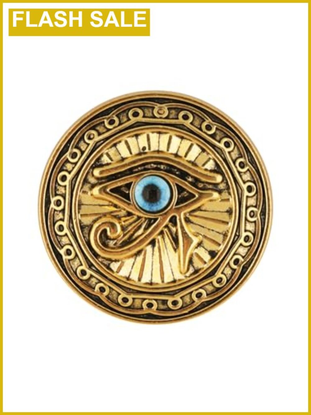 Vintage Gold Tone Eye of Horus Brooch Pin for Women, Boho Statement Lapel